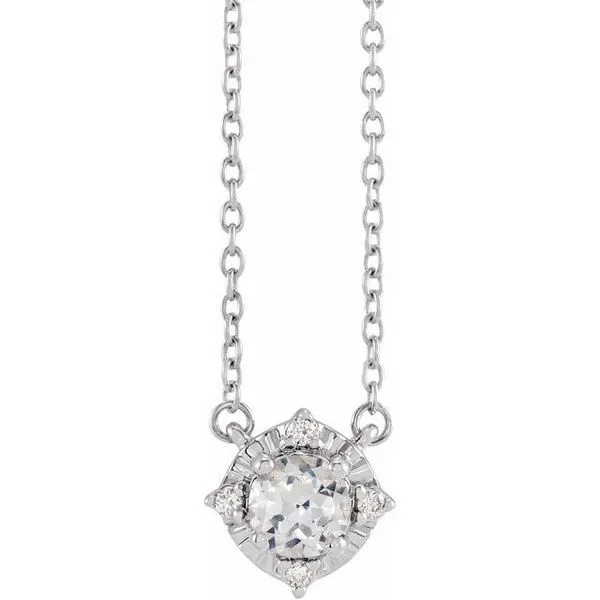 Halo-Style Birthstone Necklace Henry B. Ball Jewelers Canton, OH