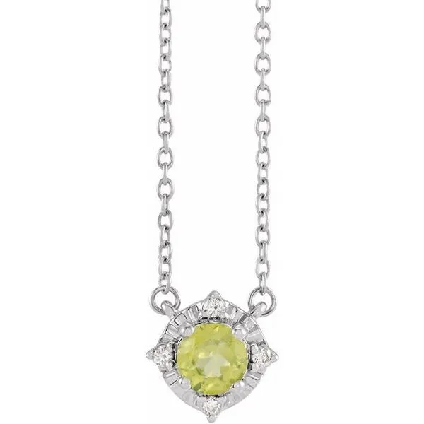 Halo-Style Birthstone Necklace Comstock Jewelers Edmonds, WA