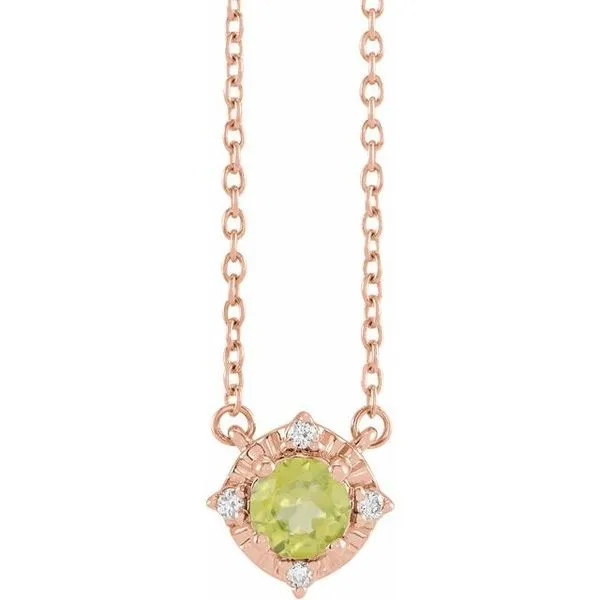 Halo-Style Birthstone Necklace Becky Beck's Jewelry DeKalb, IL