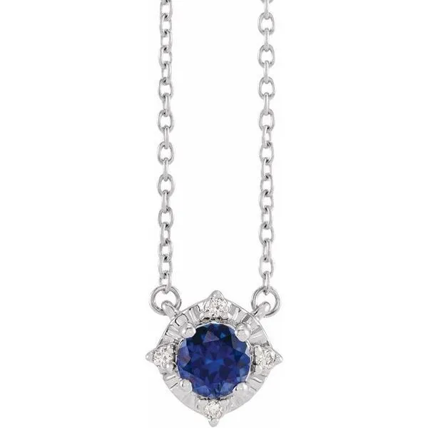 Halo-Style Birthstone Necklace Henry B. Ball Jewelers Canton, OH