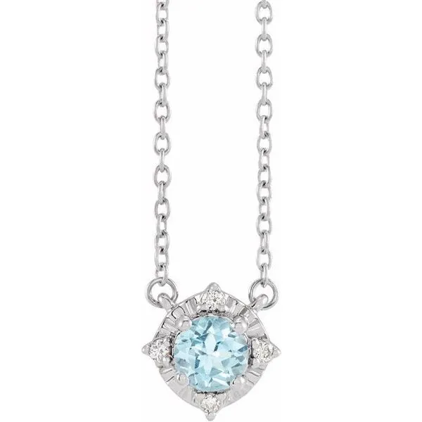 Halo-Style Birthstone Necklace Comstock Jewelers Edmonds, WA