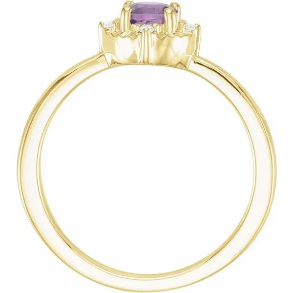 Halo-Style Birthstone Ring Image 2 James Wolf Jewelers Mason, OH