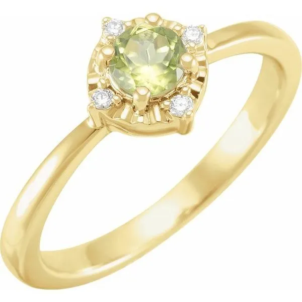 Halo-Style Birthstone Ring James Wolf Jewelers Mason, OH