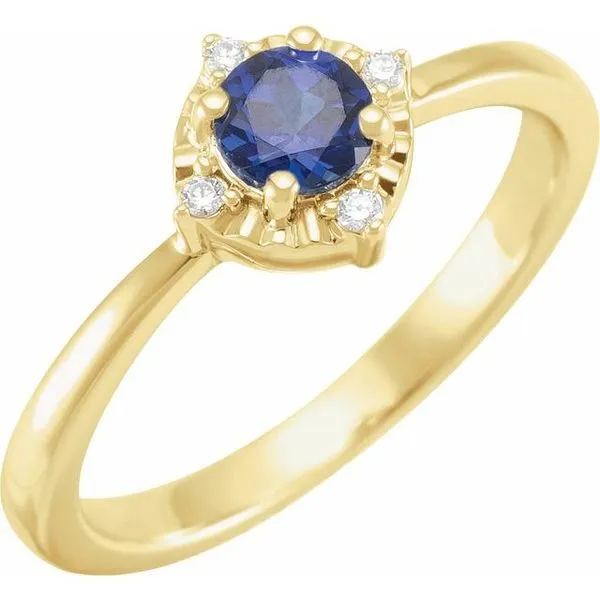 Halo-Style Birthstone Ring Henry B. Ball Jewelers Canton, OH