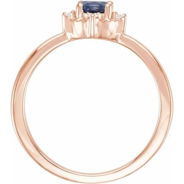 Halo-Style Birthstone Ring Image 2 Henry B. Ball Jewelers Canton, OH