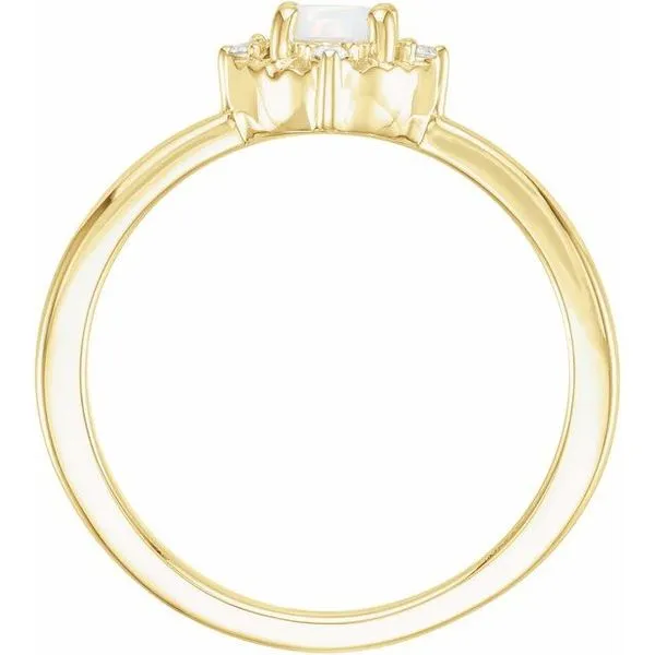 Halo-Style Birthstone Ring Image 2 Henry B. Ball Jewelers Canton, OH