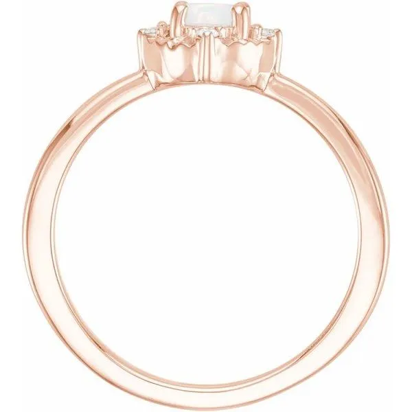 Halo-Style Birthstone Ring Image 2 Delfine's Jewelry Charleston, WV