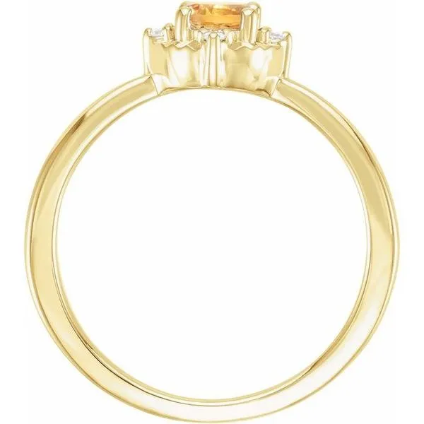 Halo-Style Birthstone Ring Image 2 Long Jewelers Chesapeake, VA