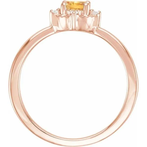 Halo-Style Birthstone Ring Image 2 James Wolf Jewelers Mason, OH