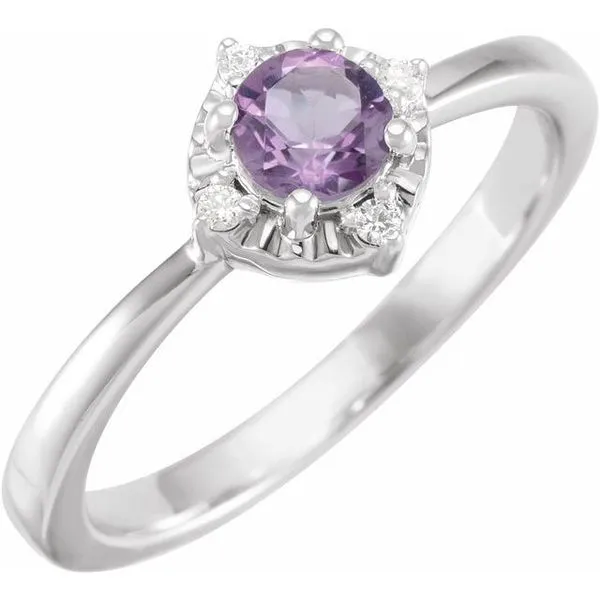Halo-Style Birthstone Ring James Wolf Jewelers Mason, OH