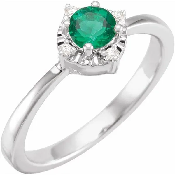 Halo-Style Birthstone Ring Henry B. Ball Jewelers Canton, OH