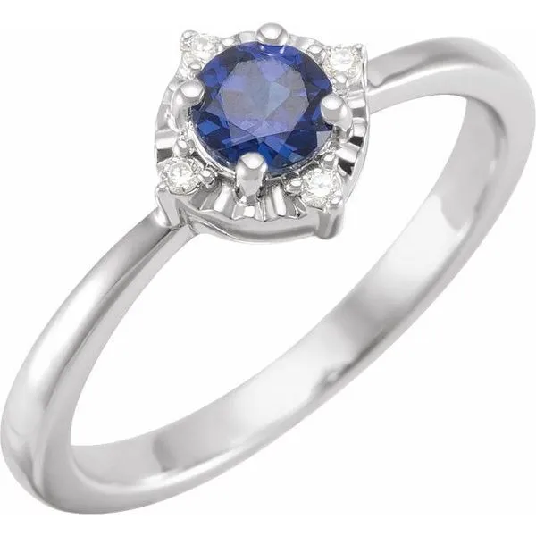 Halo-Style Birthstone Ring Comstock Jewelers Edmonds, WA