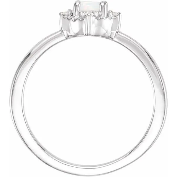 Halo-Style Birthstone Ring Image 2 Long Jewelers Chesapeake, VA