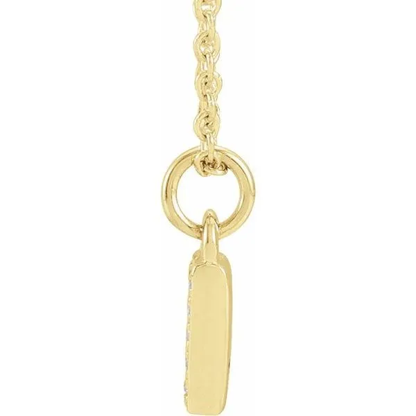 Petite Pavé™ Accented Numeral Necklace Image 2 Long Jewelers Chesapeake, VA