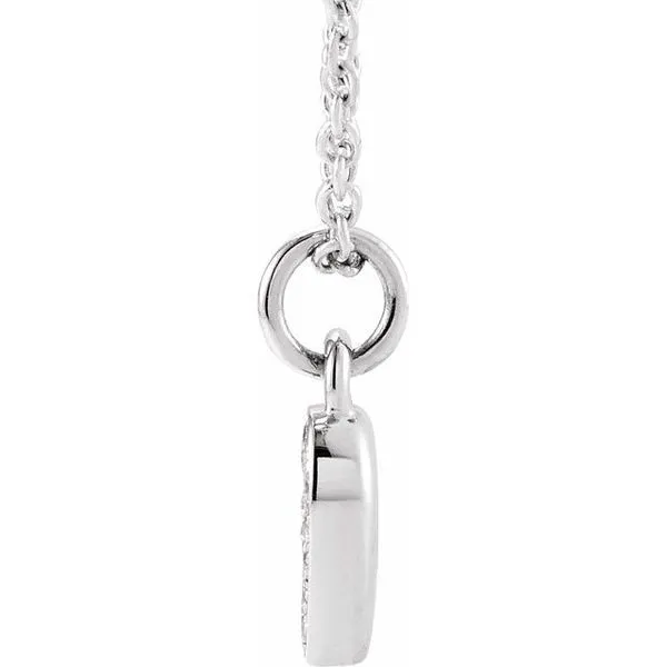 Petite Pavé™ Accented Numeral Necklace Image 2 James Wolf Jewelers Mason, OH