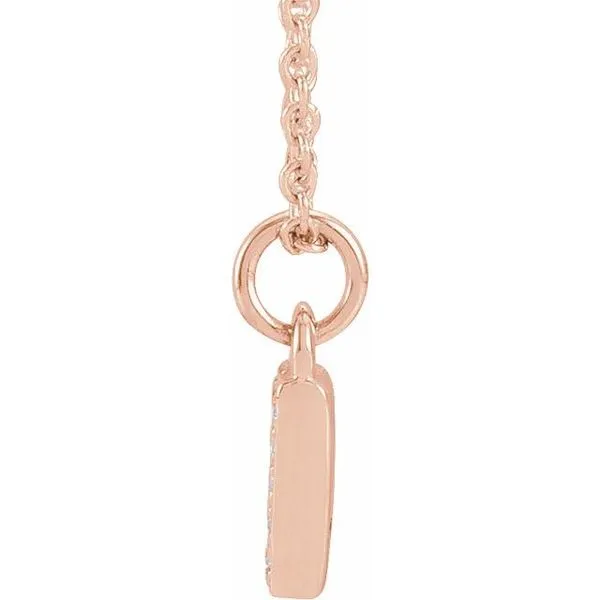 Petite Pavé™ Accented Numeral Necklace Image 2 James Wolf Jewelers Mason, OH