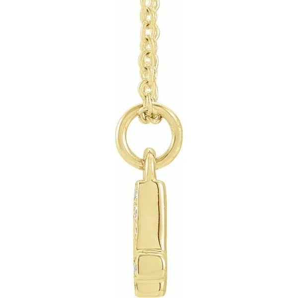 Petite Pavé™ Accented Numeral Necklace Image 2 James Wolf Jewelers Mason, OH