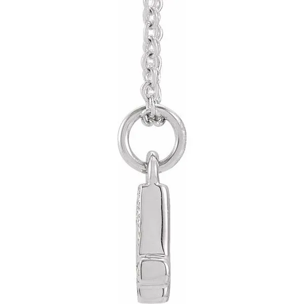 Petite Pavé™ Accented Numeral Necklace Image 2 James Wolf Jewelers Mason, OH