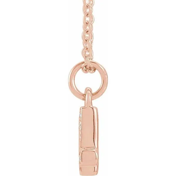 Petite Pavé™ Accented Numeral Necklace Image 2 James Wolf Jewelers Mason, OH