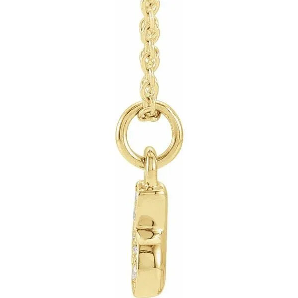 Petite Pavé™ Accented Numeral Necklace Image 2 James Wolf Jewelers Mason, OH