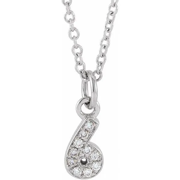 Petite Pavé™ Accented Numeral Necklace Jewelry Design Studio Jensen Beach, FL