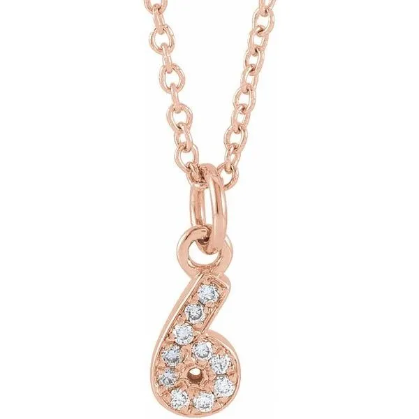 Petite Pavé™ Accented Numeral Necklace Jewelry Design Studio Jensen Beach, FL