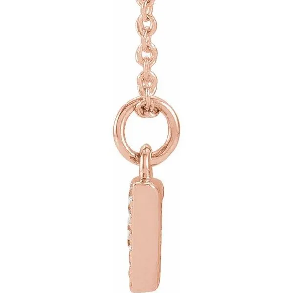 Petite Pavé™ Accented Numeral Necklace Image 2 James Wolf Jewelers Mason, OH