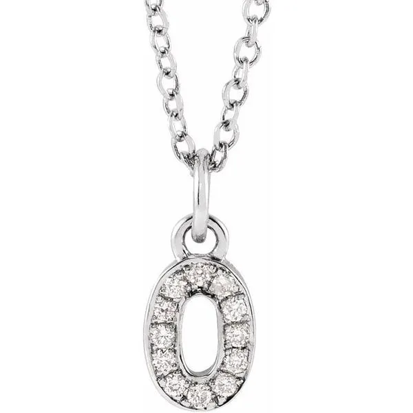 Petite Pavé™ Accented Numeral Necklace James Wolf Jewelers Mason, OH