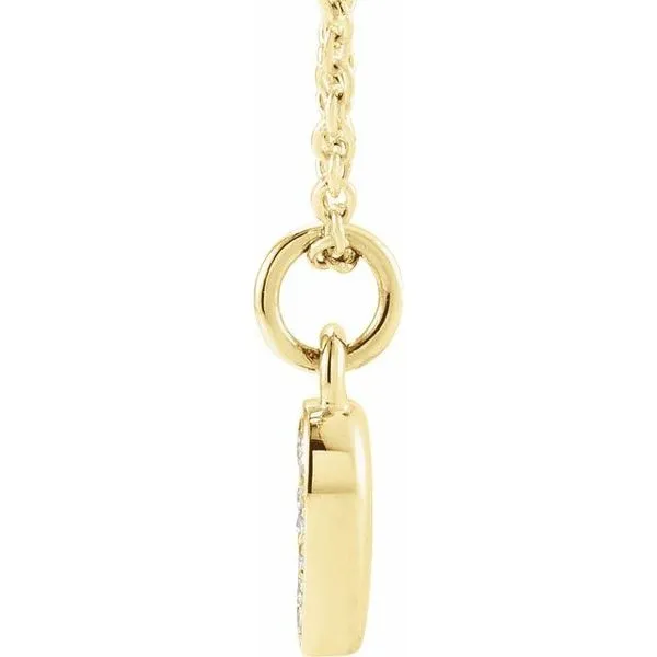 Petite Pavé™ Accented Numeral Necklace Image 2 Jewelry Design Studio Jensen Beach, FL