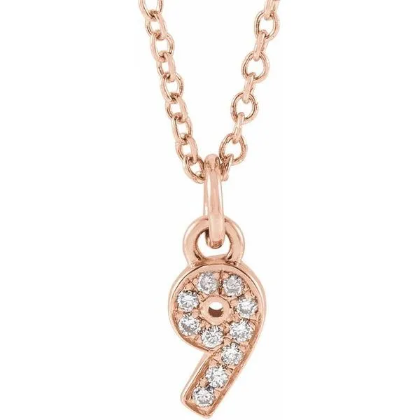 Petite Pavé™ Accented Numeral Necklace James Wolf Jewelers Mason, OH