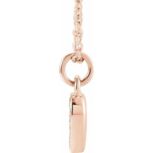 Petite Pavé™ Accented Numeral Necklace Image 2 Jewelry Design Studio Jensen Beach, FL