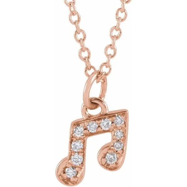 Petite Music Note Necklace Jewelry Design Studio Jensen Beach, FL