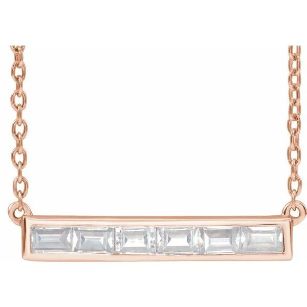 Lab-Grown Bar Necklace Becky Beck's Jewelry DeKalb, IL