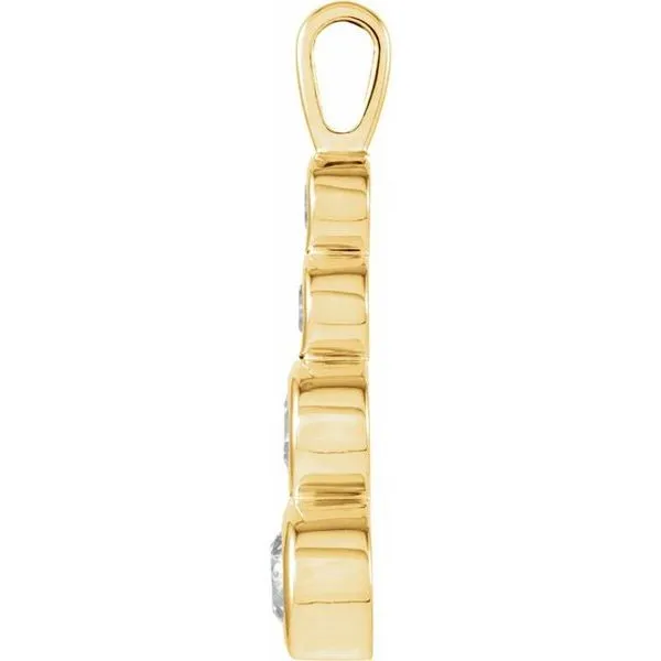 Journey Graduated Bezel-Set Pendant Image 2 Bauble Patch Jewelers Comstock Park, MI