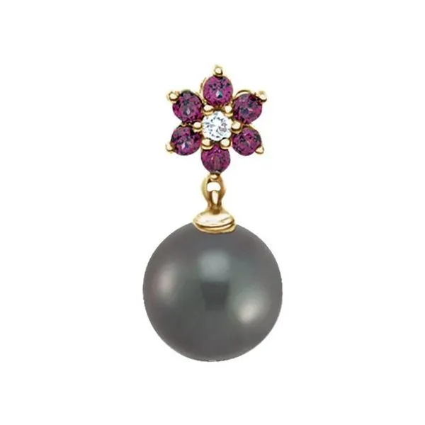 Floral Pearl Pendant Long Jewelers Chesapeake, VA