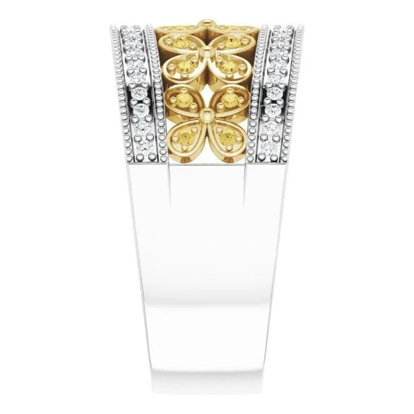 Accented Floral Ring Image 4 Long Jewelers Chesapeake, VA