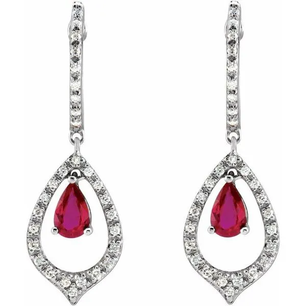 Accented Dangle Earrings Image 2 Rick's Jewelers California, MD