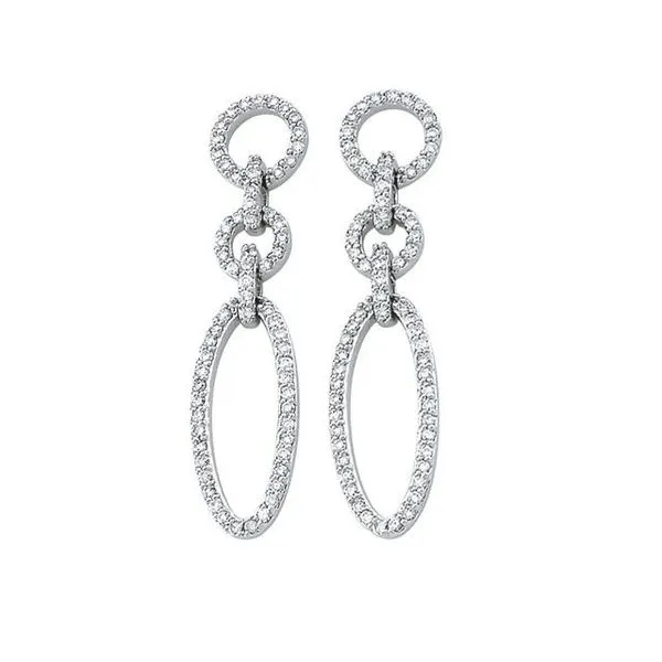 Accented Geometric Earrings Image 2 J. Meredith Jewelers Delafield, WI