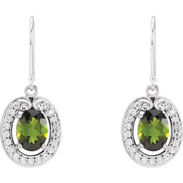 Oval Halo-Style Earrings Image 2 Hopman Jewelers Elkhart, IN