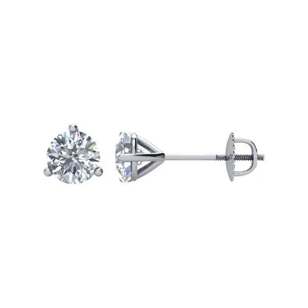 Round 3-Prong Stud Earrings James Wolf Jewelers Mason, OH