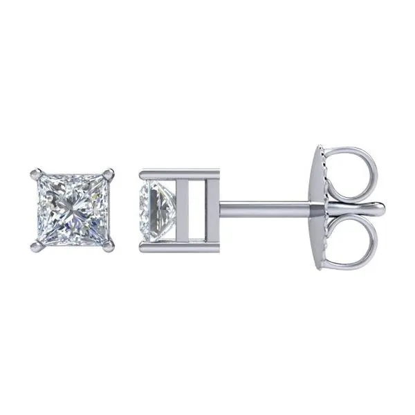 Square 4-Prong Stud Earrings Holly's Jewelry Mountain Home, AR