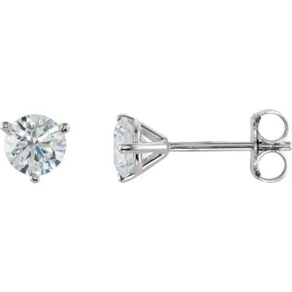 Round 3-Prong Cocktail-Style Stud Earrings Austin's Fine Diamonds & Jewelry Lyndhurst, NJ