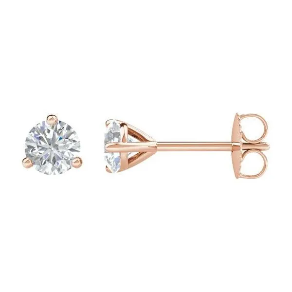 Round 3-Prong Cocktail-Style Stud Earrings John E. Koller Jewelry Designs owasso, OK