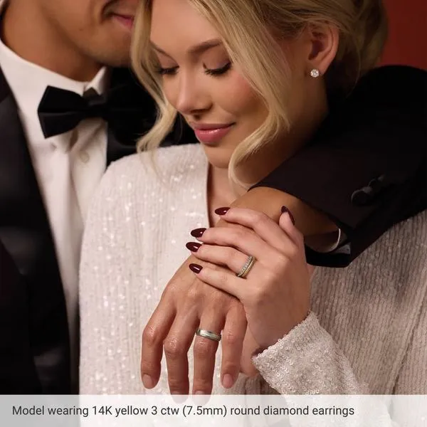 Round 3-Prong Cocktail-Style Stud Earrings Image 5 D'Errico Jewelry Scarsdale, NY