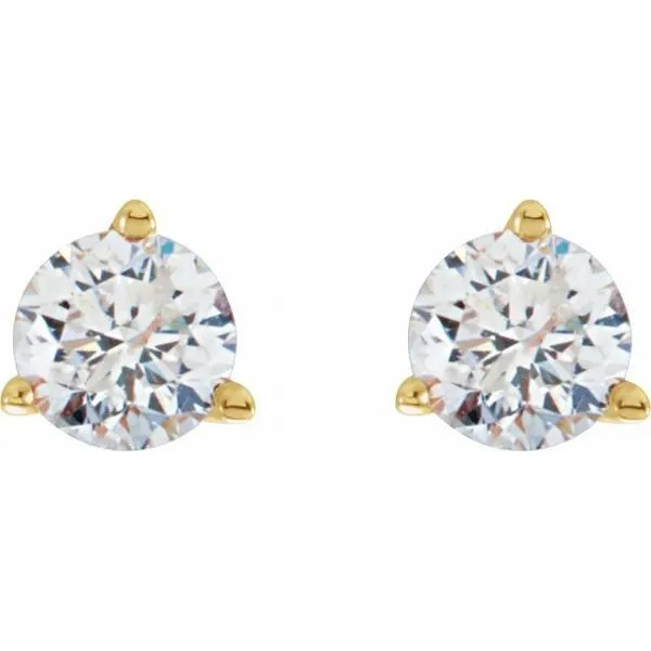 Round 3-Prong Cocktail-Style Stud Earrings Image 2 John E. Koller Jewelry Designs owasso, OK