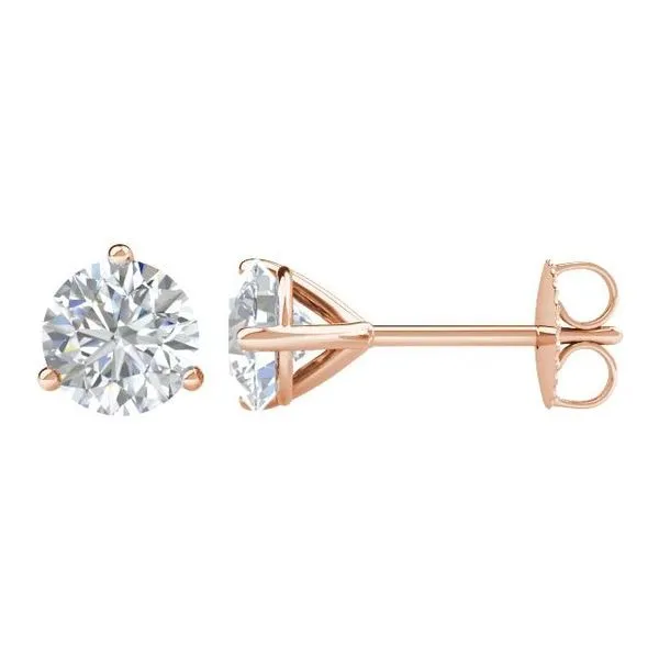 Round 3-Prong Cocktail-Style Stud Earrings John E. Koller Jewelry Designs owasso, OK