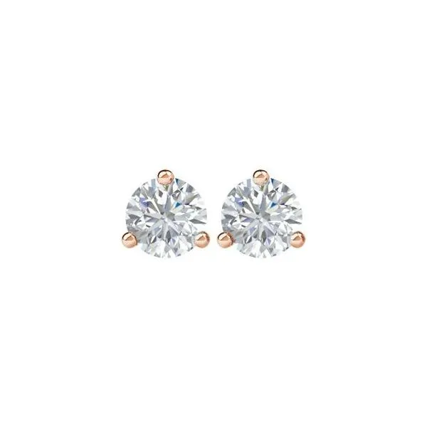 Round 3-Prong Cocktail-Style Stud Earrings Image 2 Bauble Patch Jewelers Comstock Park, MI