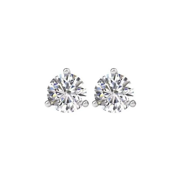 Round 3-Prong Stud Earrings Image 2 Hart's Jewelers Grants Pass, OR