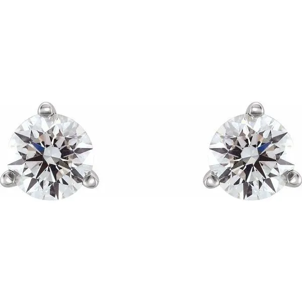 Round 3-Prong Stud Earrings Image 2 Milan's Jewelry Inc Sarasota, FL