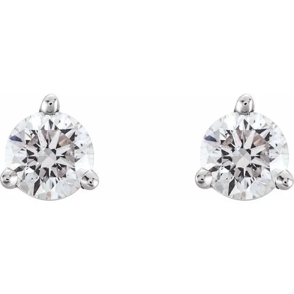 Round 3-Prong Stud Earrings Image 2 Hart's Jewelers Grants Pass, OR